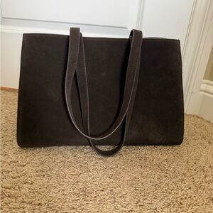 COS Brown Suede Tote Bag